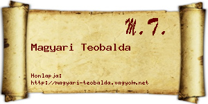 Magyari Teobalda névjegykártya